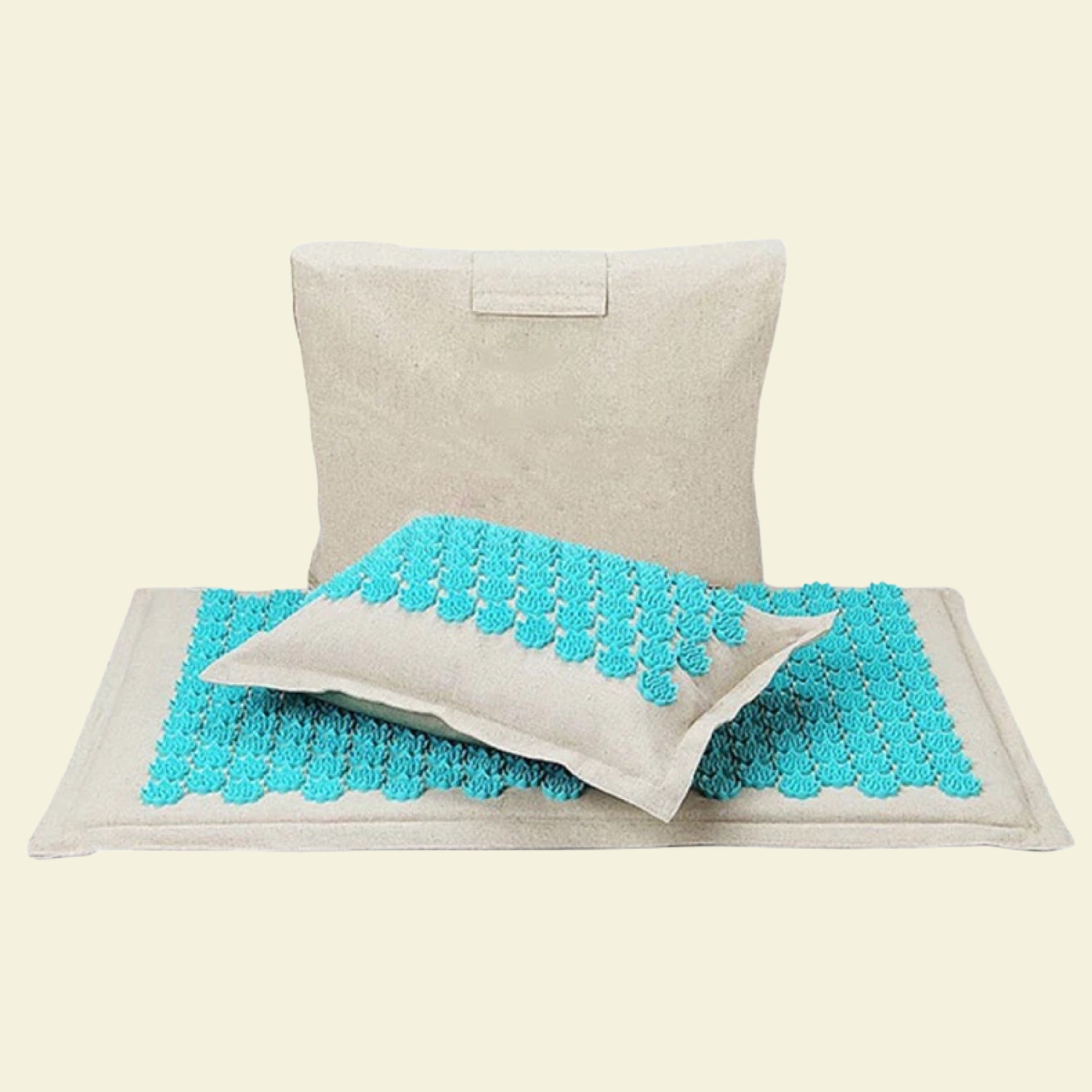 Mudra  Luxury Cotton-Linen Acupressure Mat and Pillow Set