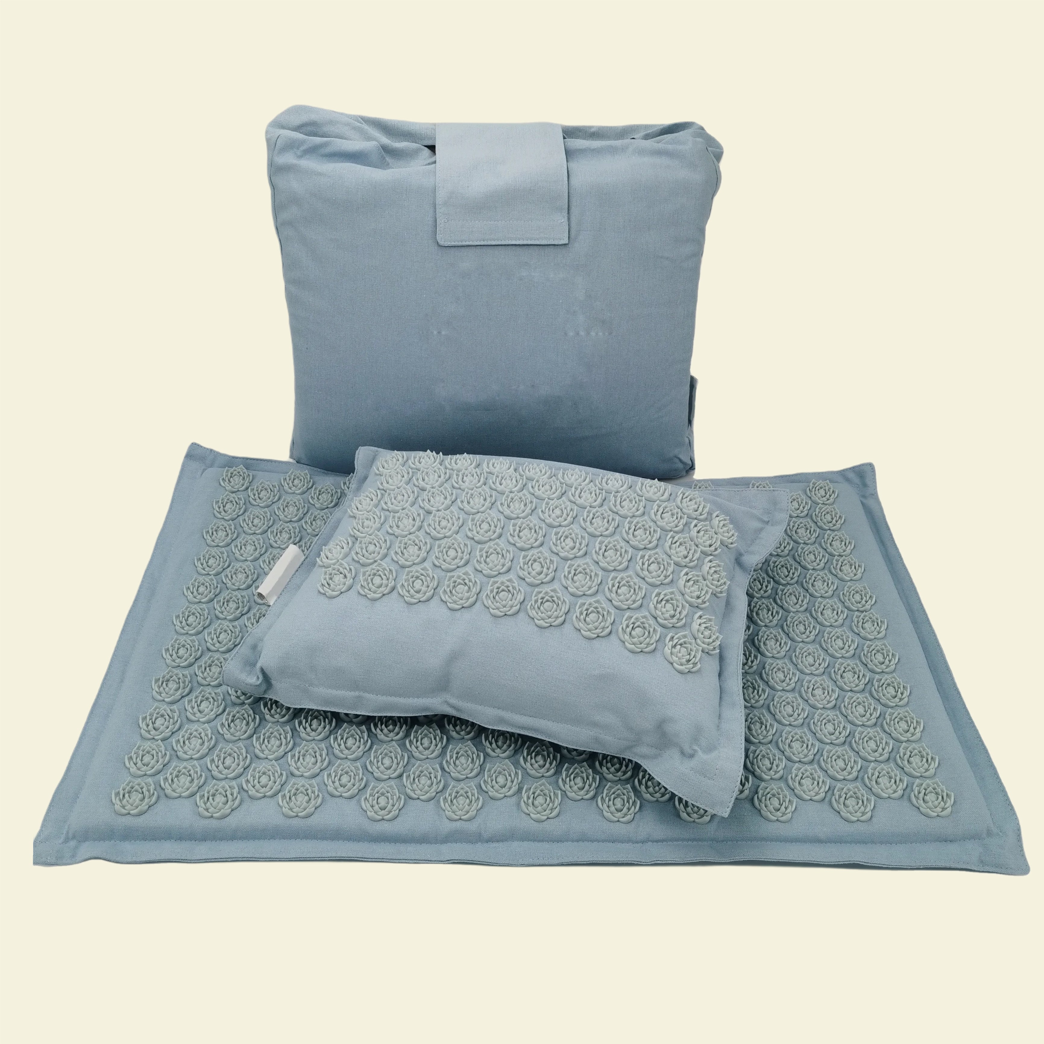 Mudra  Luxury Cotton-Linen Acupressure Mat and Pillow Set