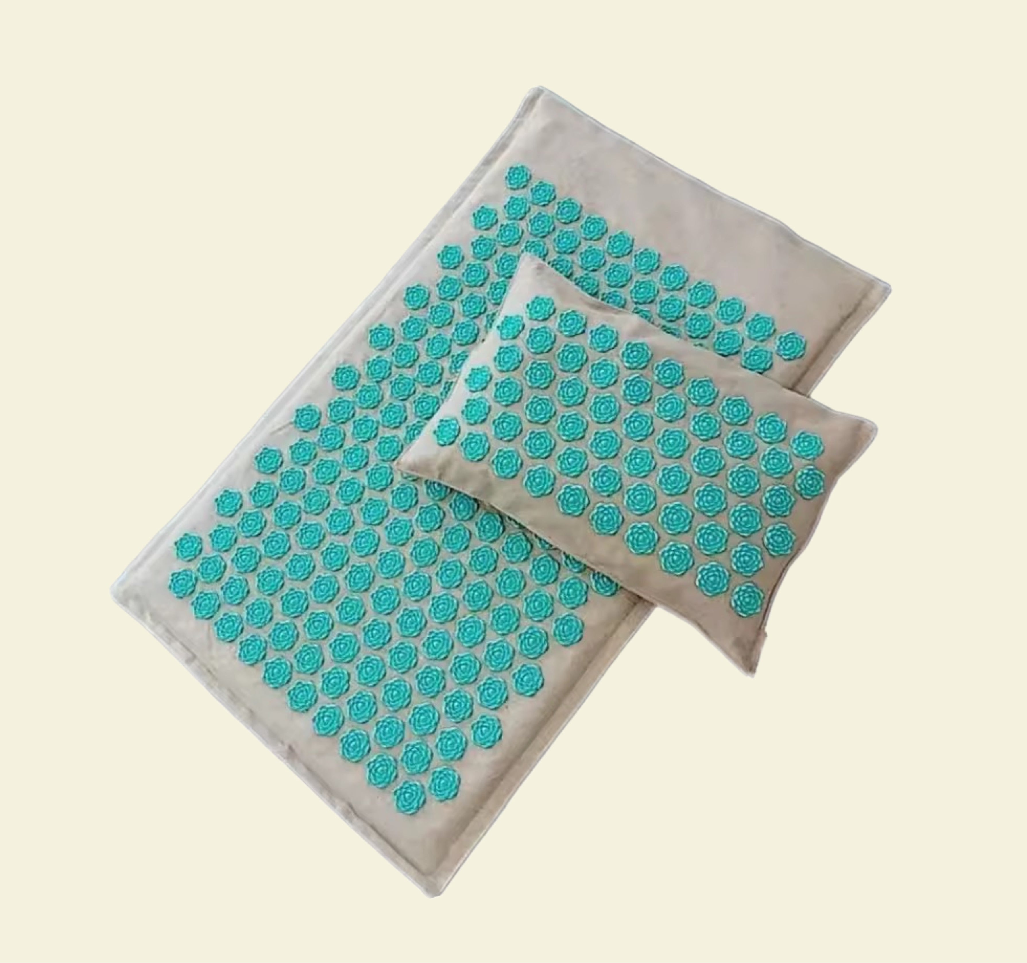 Mudra  Luxury Cotton-Linen Acupressure Mat and Pillow Set