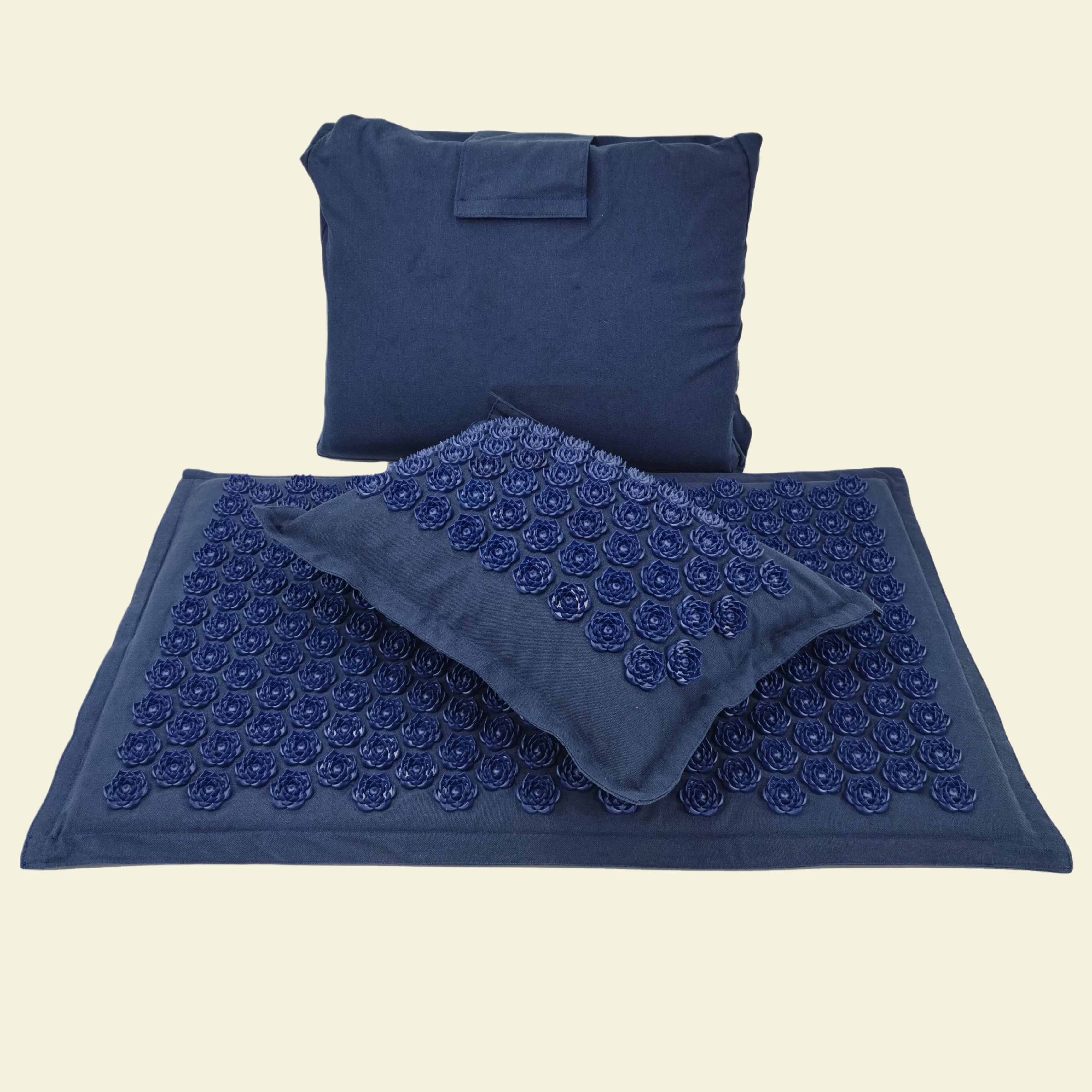 Mudra  Luxury Cotton-Linen Acupressure Mat and Pillow Set