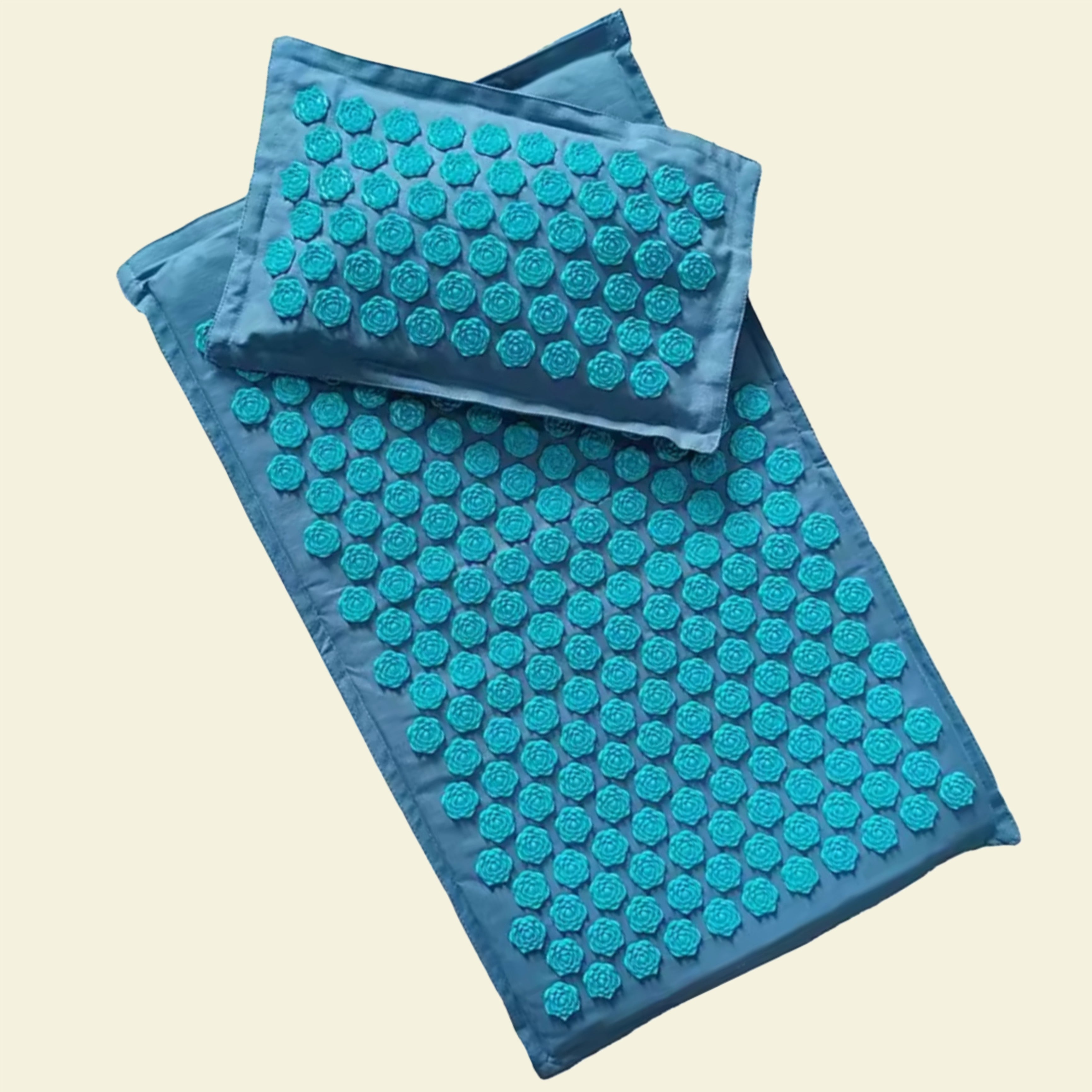 Mudra  Luxury Cotton-Linen Acupressure Mat and Pillow Set