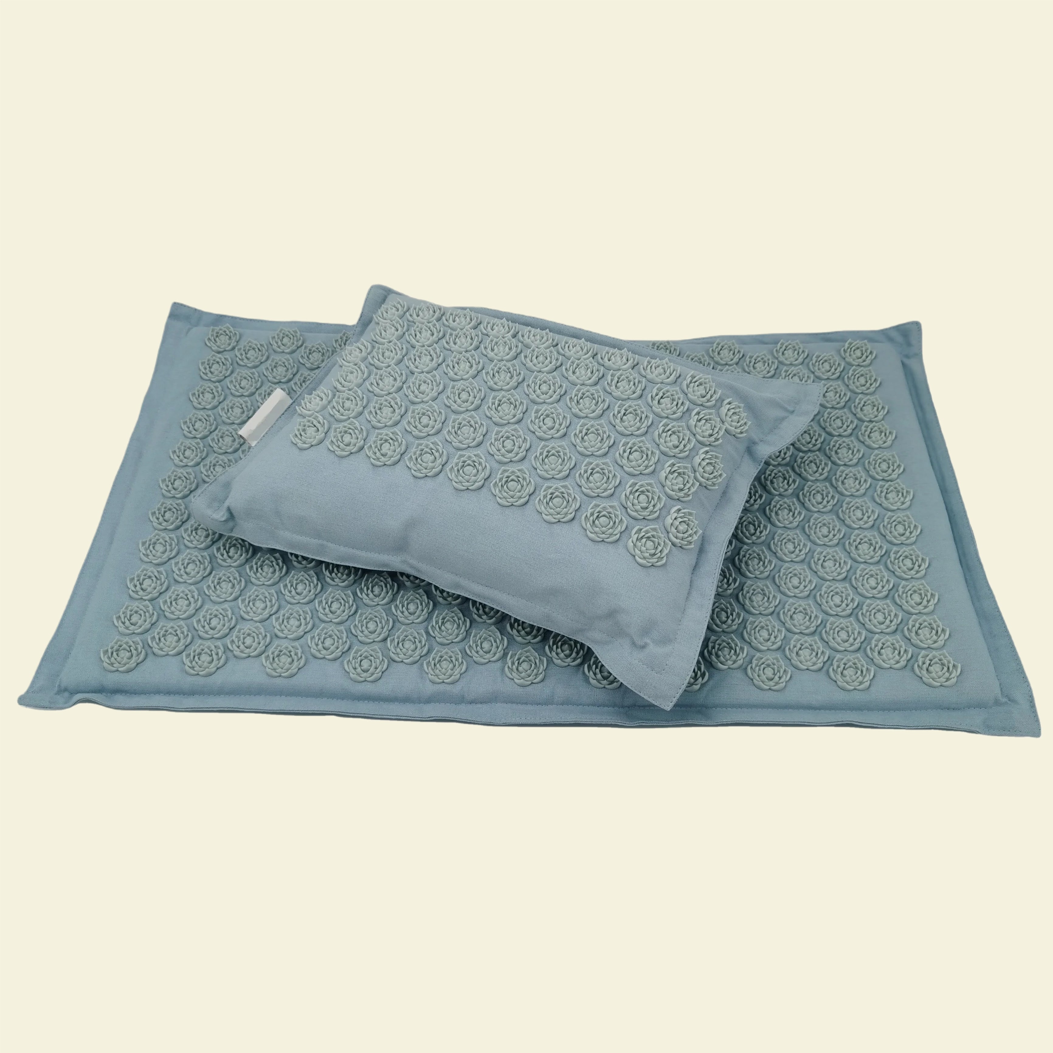 Mudra  Luxury Cotton-Linen Acupressure Mat and Pillow Set