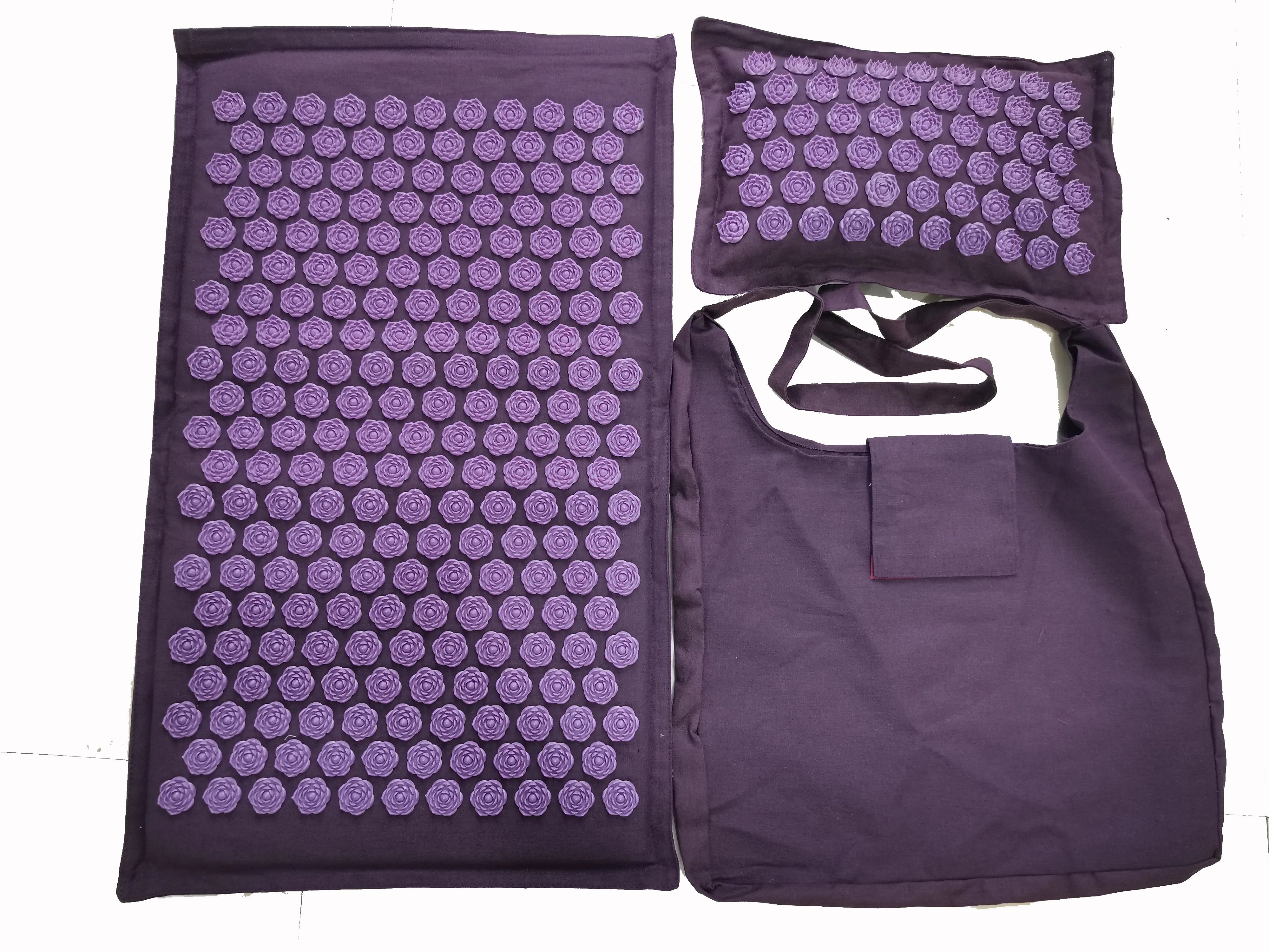 Mudra  Luxury Cotton-Linen Acupressure Mat and Pillow Set