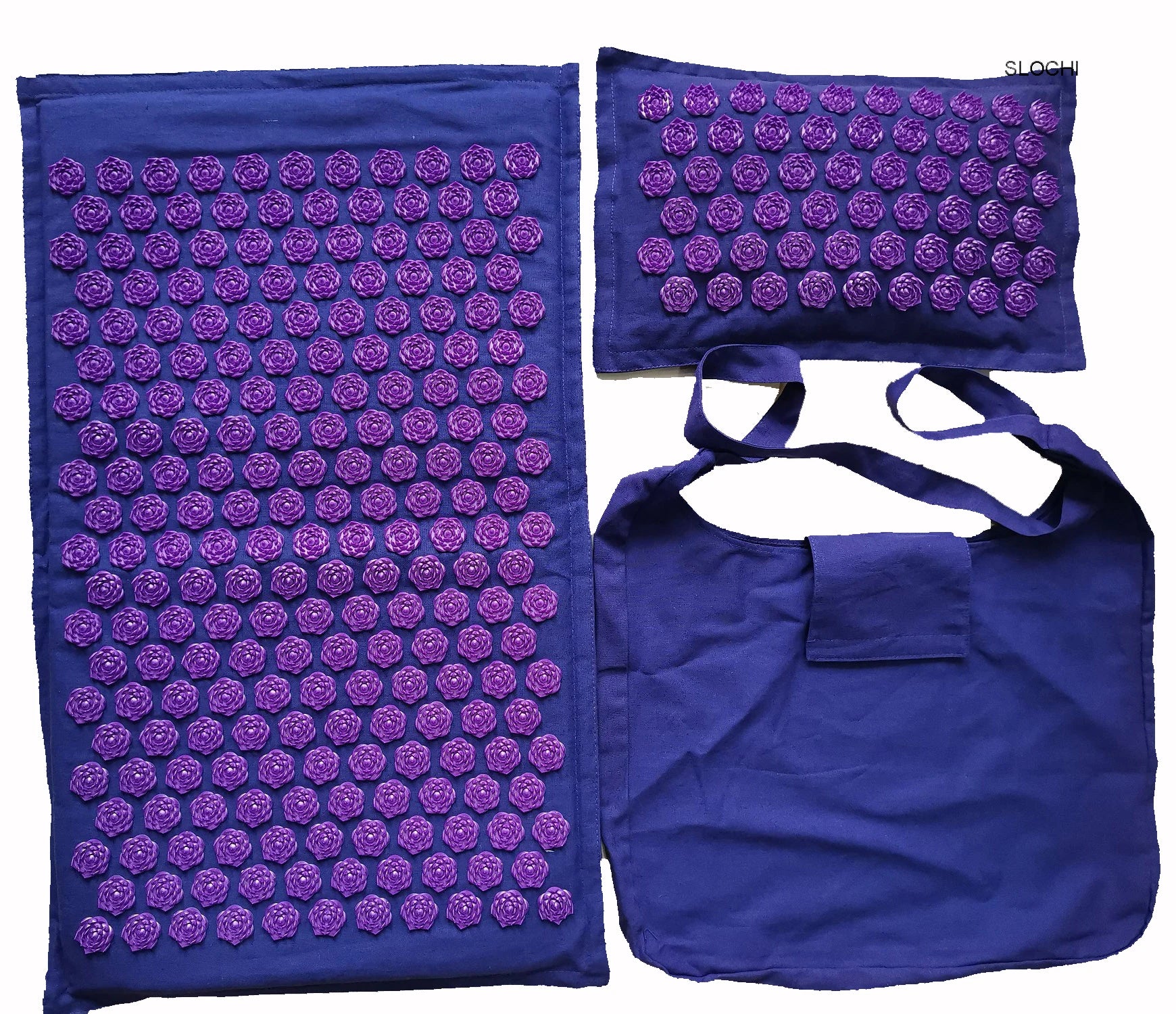 Mudra  Luxury Cotton-Linen Acupressure Mat and Pillow Set