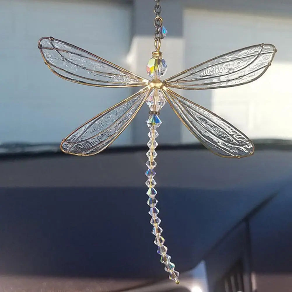 Golden Dragonfly Crystal Suncatchers