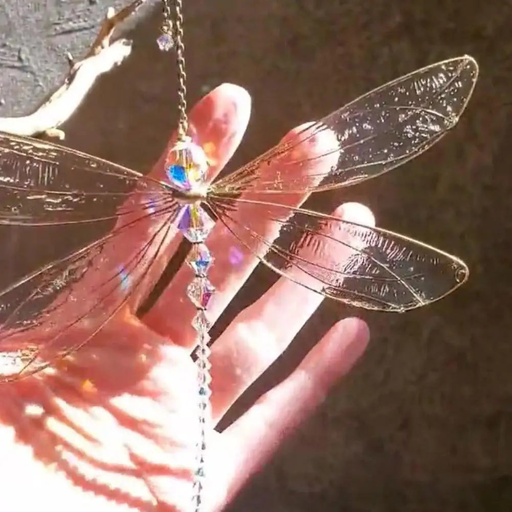 Golden Dragonfly Crystal Suncatchers